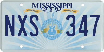MS license plate NXS347