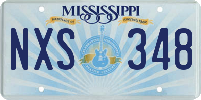 MS license plate NXS348