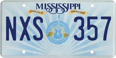 MS license plate NXS357