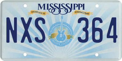 MS license plate NXS364