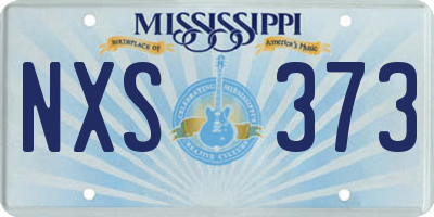 MS license plate NXS373