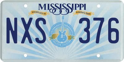 MS license plate NXS376