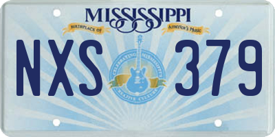 MS license plate NXS379