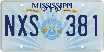 MS license plate NXS381