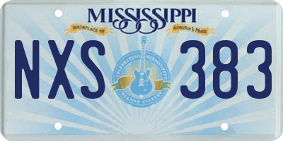 MS license plate NXS383