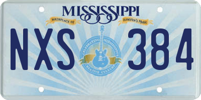 MS license plate NXS384