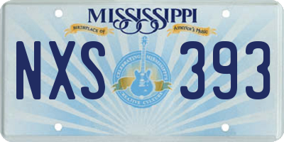 MS license plate NXS393