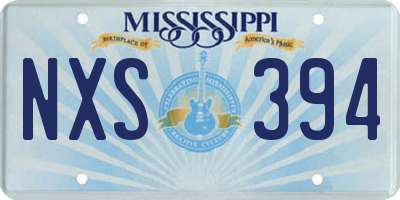MS license plate NXS394