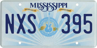 MS license plate NXS395