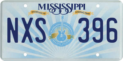 MS license plate NXS396