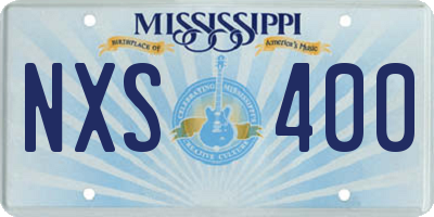 MS license plate NXS400
