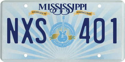 MS license plate NXS401