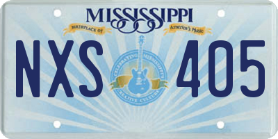 MS license plate NXS405