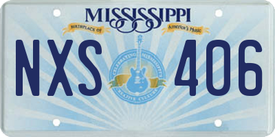 MS license plate NXS406