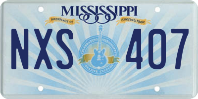 MS license plate NXS407