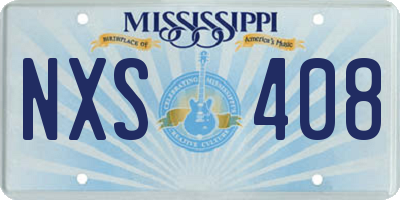 MS license plate NXS408
