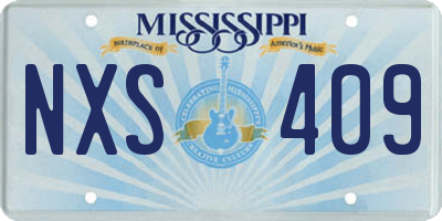 MS license plate NXS409