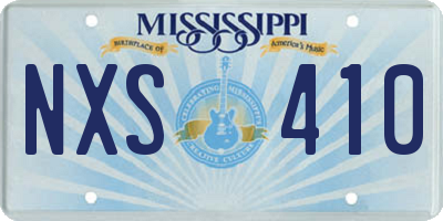 MS license plate NXS410