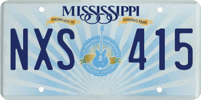 MS license plate NXS415