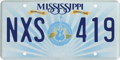 MS license plate NXS419