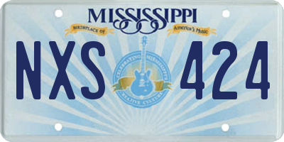 MS license plate NXS424