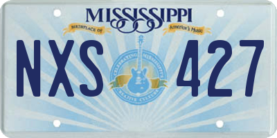 MS license plate NXS427
