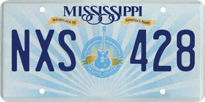 MS license plate NXS428