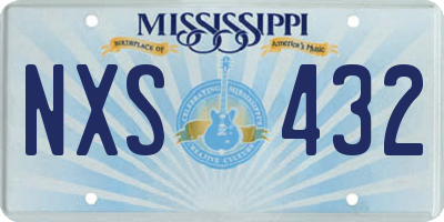 MS license plate NXS432