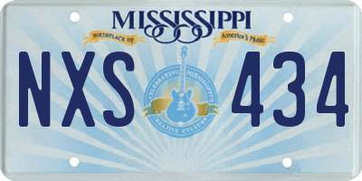 MS license plate NXS434