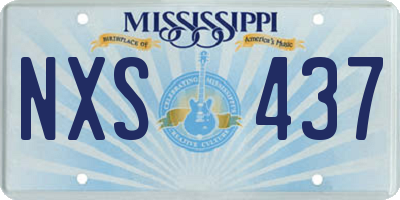 MS license plate NXS437