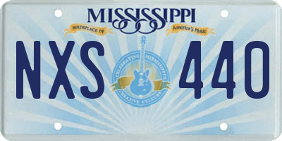 MS license plate NXS440