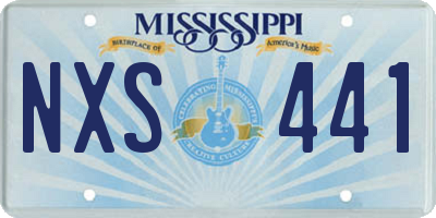 MS license plate NXS441
