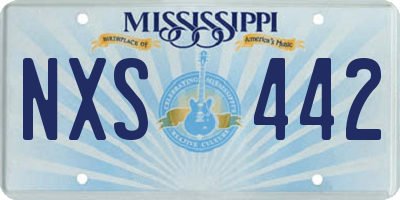 MS license plate NXS442