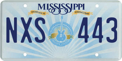MS license plate NXS443