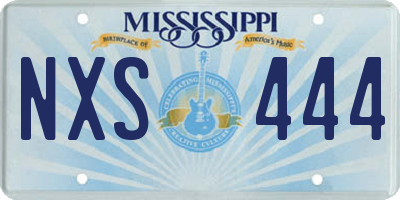 MS license plate NXS444