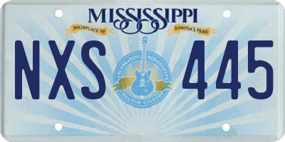 MS license plate NXS445