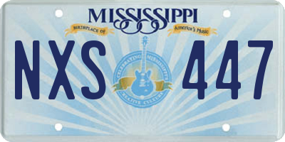MS license plate NXS447