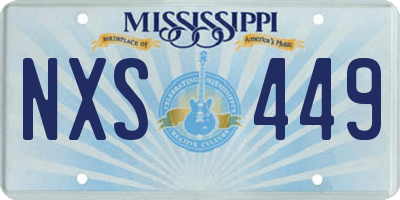 MS license plate NXS449
