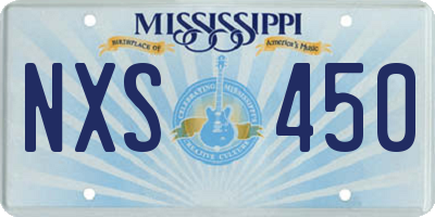 MS license plate NXS450