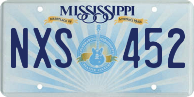 MS license plate NXS452