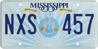 MS license plate NXS457