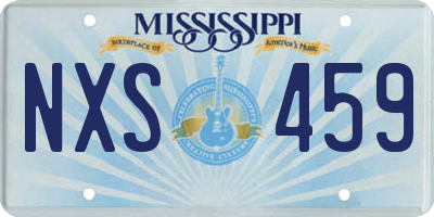 MS license plate NXS459