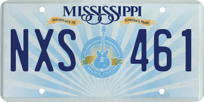 MS license plate NXS461