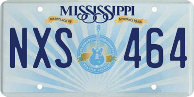 MS license plate NXS464