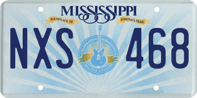 MS license plate NXS468