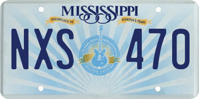 MS license plate NXS470
