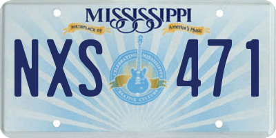 MS license plate NXS471
