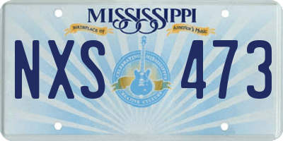 MS license plate NXS473