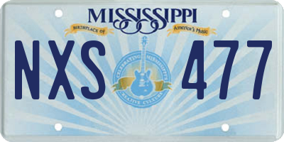 MS license plate NXS477