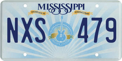 MS license plate NXS479